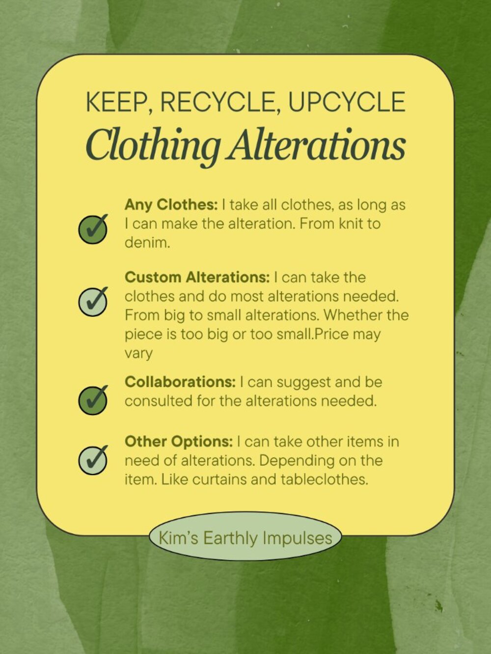 Clothing Alteration Services
